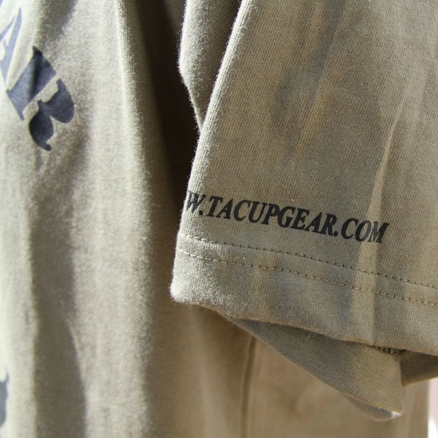 Left arm print on a T-Shirt Khaki Green TUG.
