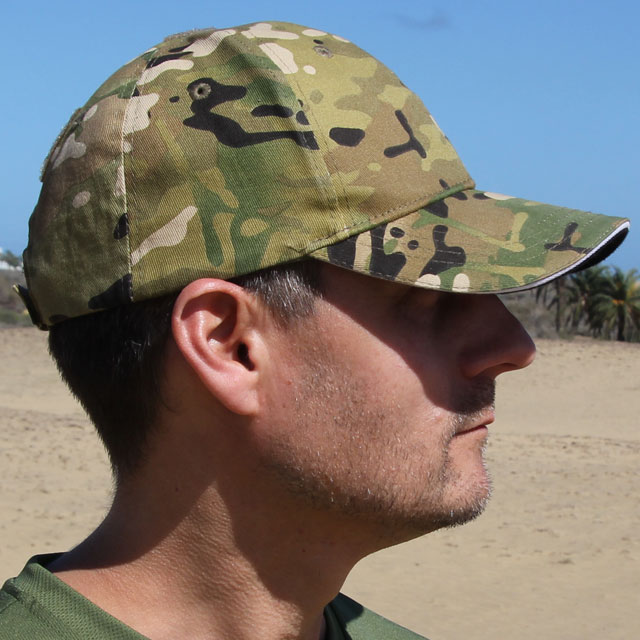 Side view of a Baseball Cap Multicam Type.