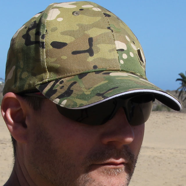Shade from a Baseball Cap Multicam Type.