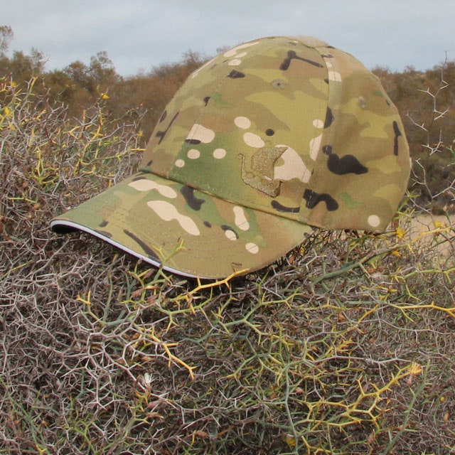 Outdoors photoshoot with desert background Baseball Cap Multicam Type.