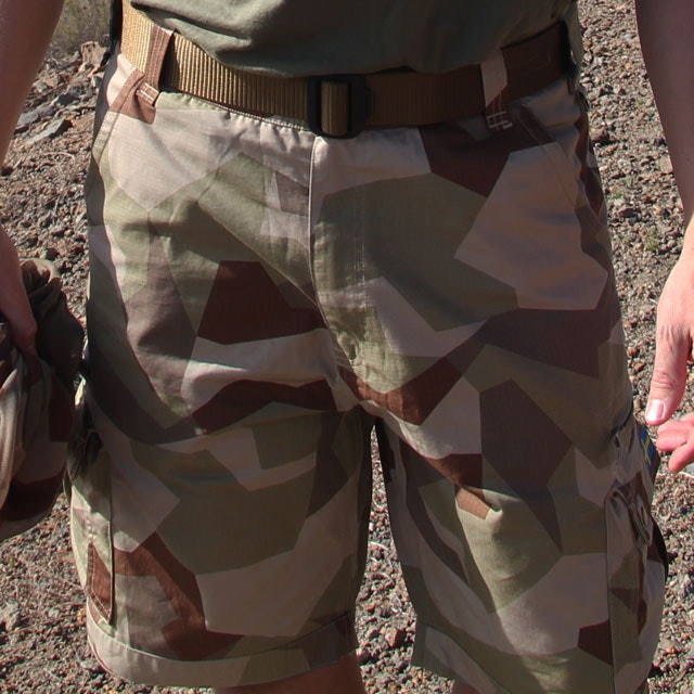 Backside view of then Camp Shorts M90K Desert.