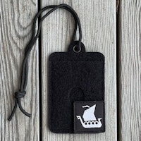 Card holder Hook and Loop Black