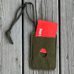 Card holder Hook and Loop Green