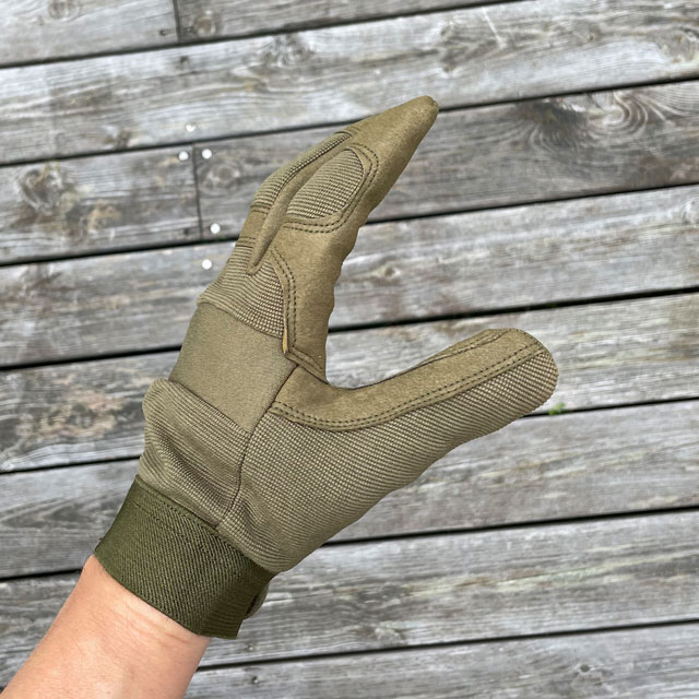 Side view of a DZ Glove Green from TAC-UP GEAR