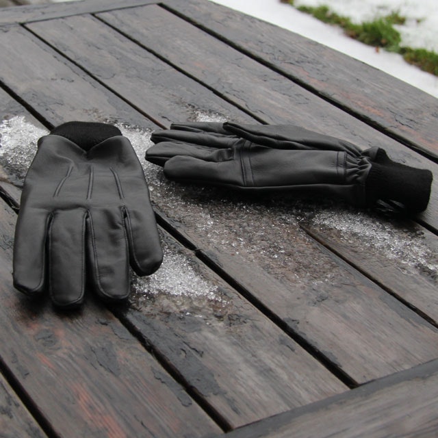 Officer Black Leather Glove