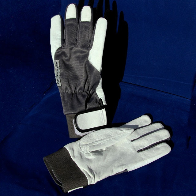 Permafrost Gloves with blue background.
