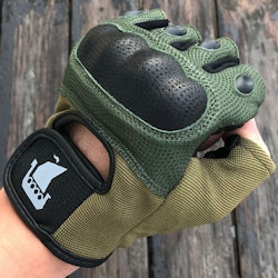 Short Finger Tactical Glove Green