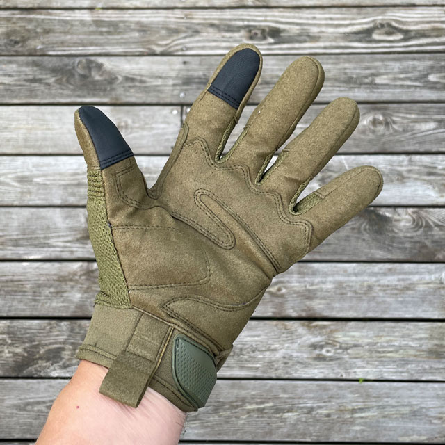 The palm of a Tactical Glove Green from TAC-UP GEAR