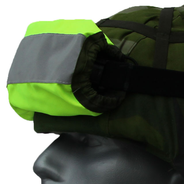 High visibility when wearing a Goggle Cover M90 reversed on your helmet.