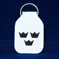 Keyring White With Crowns