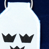 Keyring White With Crowns