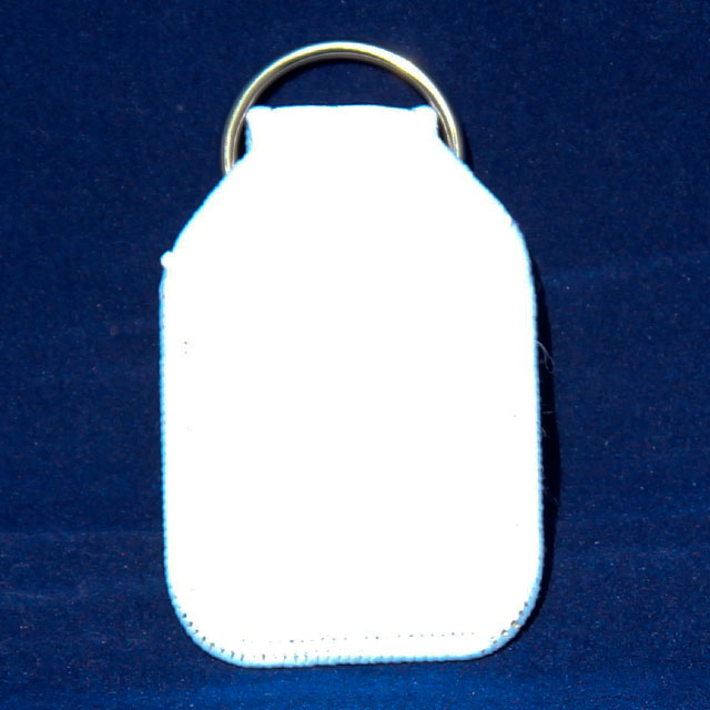 Backside of a Keyring White With Crowns.