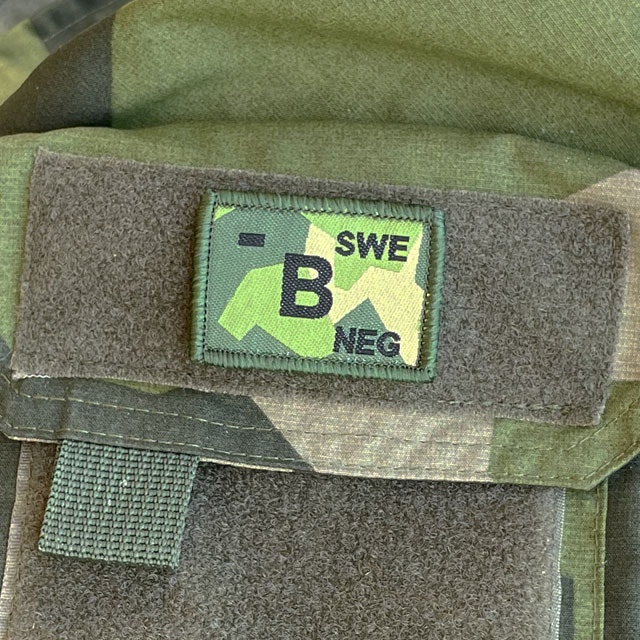 B-NEG Blood Type Hook Patch M90 patch from TAC-UP GEAR on a NCWR Jacket M90 sleevepocket