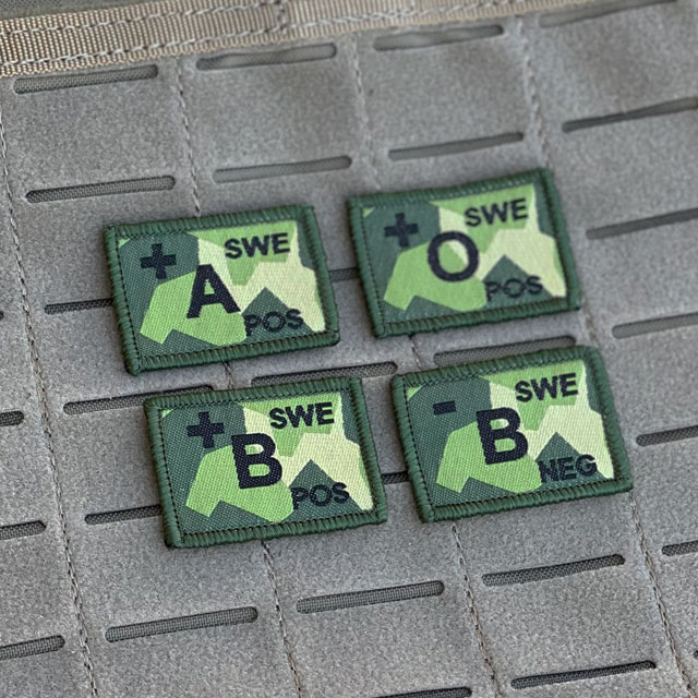 Blood Type Hook Patch M90 patches from TAC-UP GEAR mounted on a 5.11 plate carrier