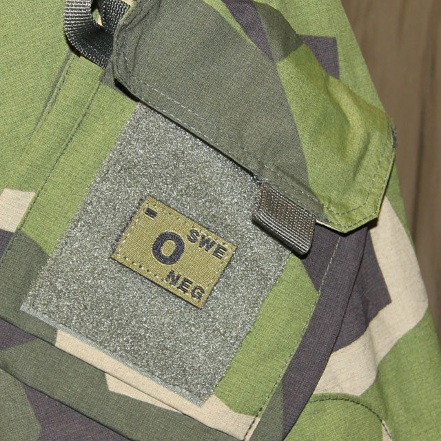 O- Bloodtype Hook Patch Green.