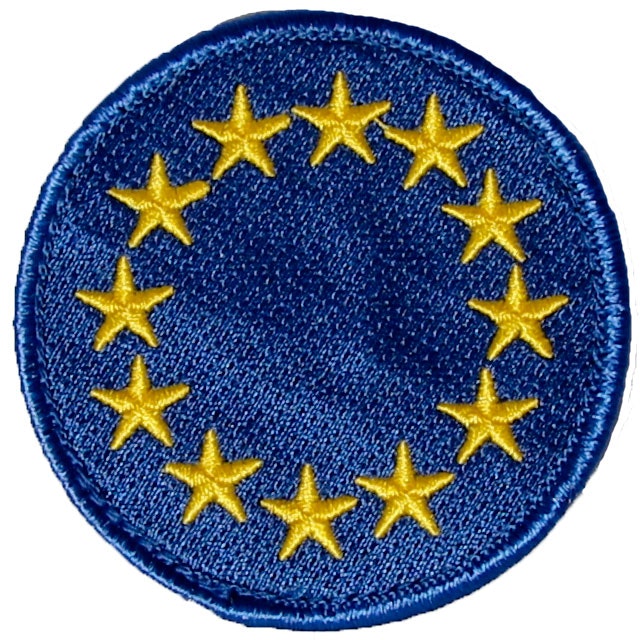 EU Blue Embroidered Patch.