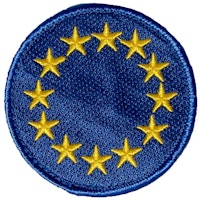 EU Blue Embroidered Patch