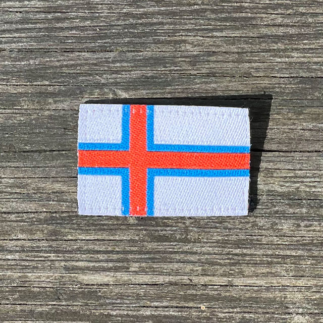 Faroese Flag Hook Patch Small