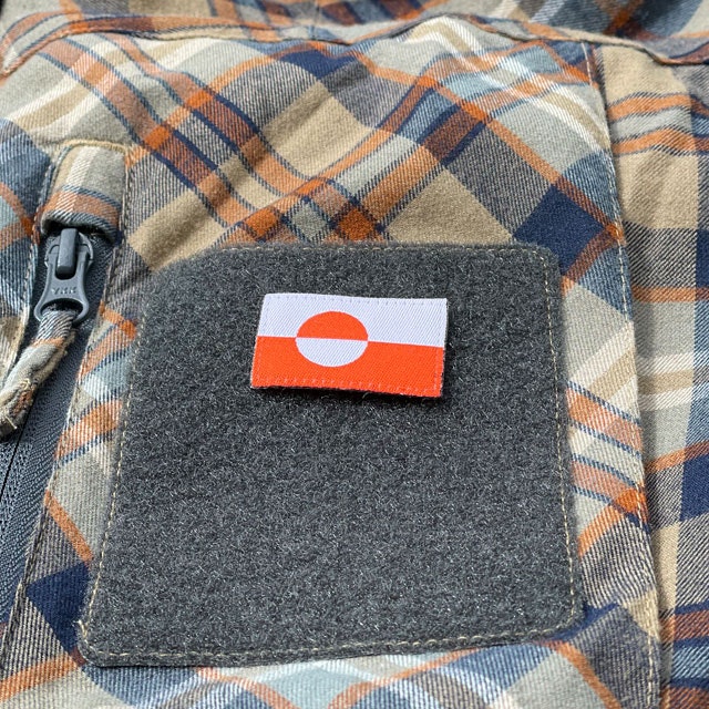 Greenland Flag Hook Patch Small