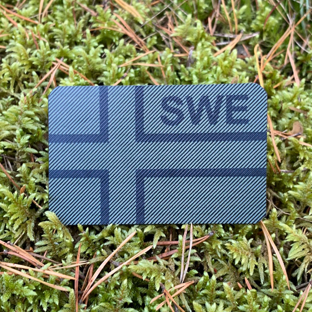 IR - SWE Flagga Dual IFF Grön/Svart