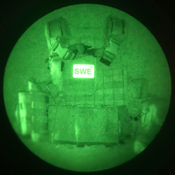 IR - SWE Flagga Dual IFF Grön/Svart