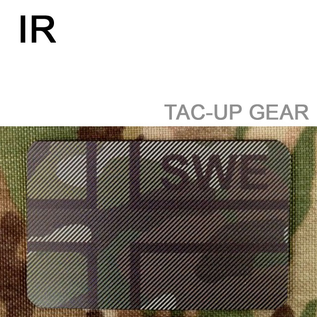 Ett IR - SWE Flagga Dual IFF Multicam märke