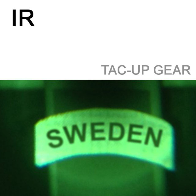 Text Sweden is showing through IR device.