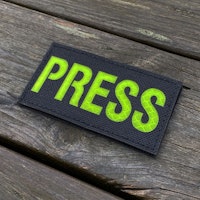 IR - PRESS Yellow text Hook Patch