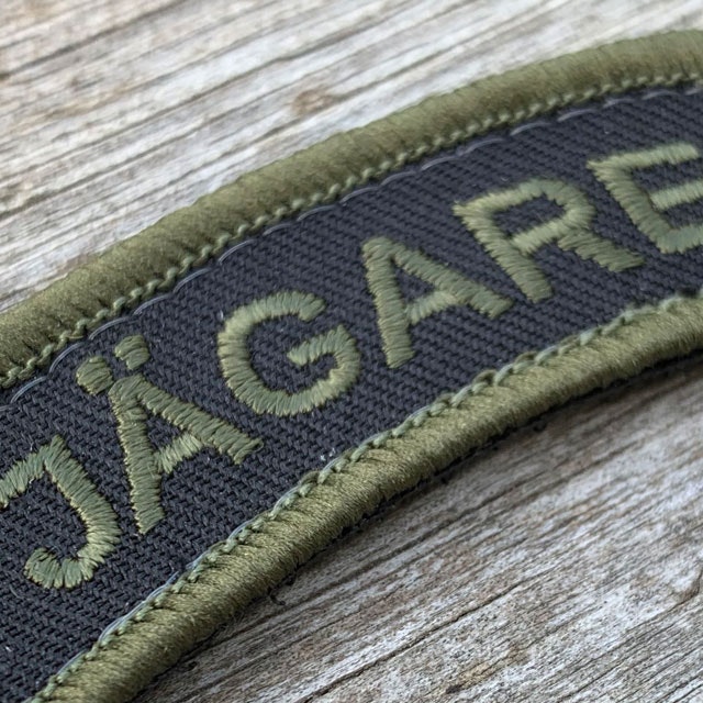 Closer look on the JÄGARE Hook patch Green/Black/Green.