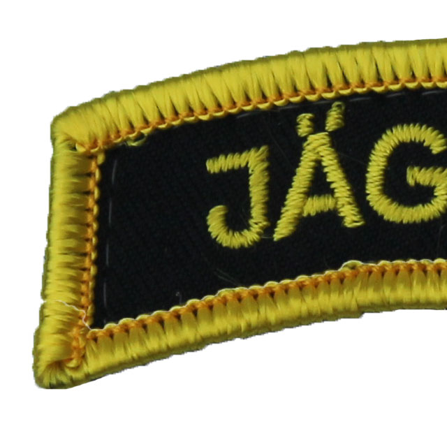 Close up of a JÄGARE Hook Patch Yellow/Black/Yellow.