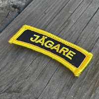 JÄGARE Sew On Patch Yellow/Black/Yellow