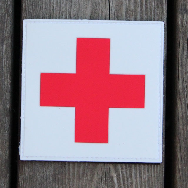 Medic Cross PVC Hook Patch.