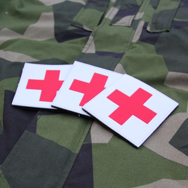 Medic Cross PVC Hook Patch x 3 Bundle.