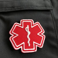 MEDIC Star of Life Red White Hook Patch