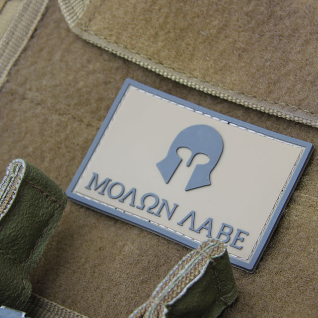 Molon Labe Coyote PVC Hook Patch.