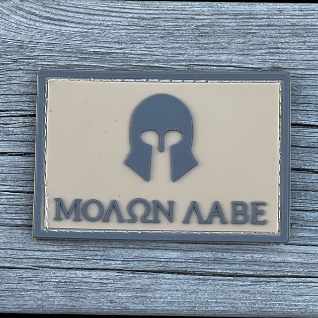 Molon Labe Coyote PVC Hook Patch from TAC-UP GEAR