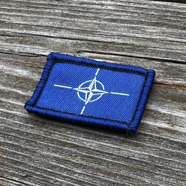A NATO Flag Hook Patch Small V.2 from TAC-UP GEAR