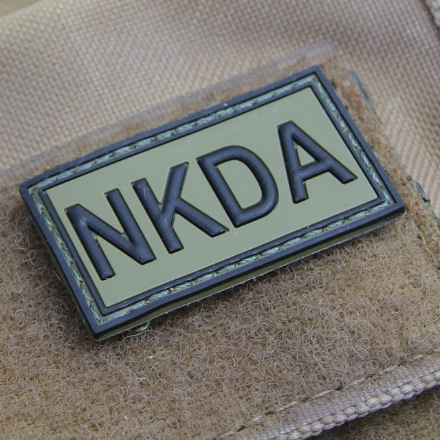 NKDA Green/Black PVC Hook Patch.