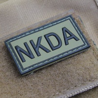 NKDA Green/Black PVC Hook Patch
