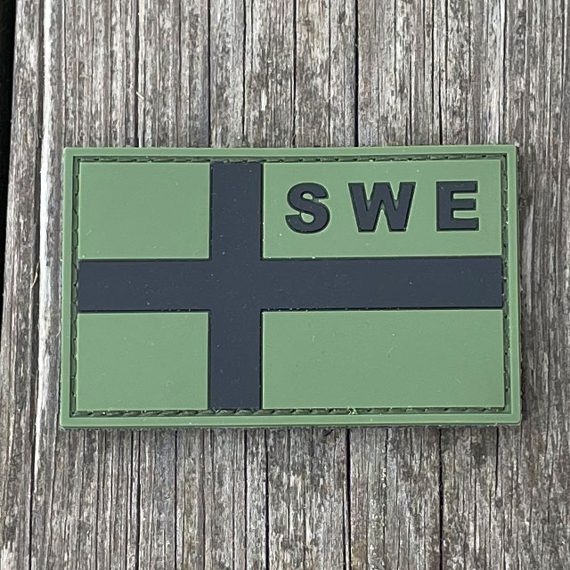 Sweden Flag OPS PVC Green Black Patch