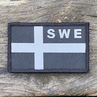 Sweden Flag OPS Black White Patch