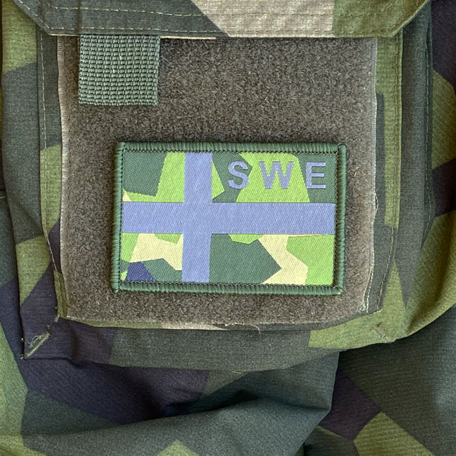 Sweden Flag OPS M90 Patch from TAC-UP GEAR on a NCWR Jacket