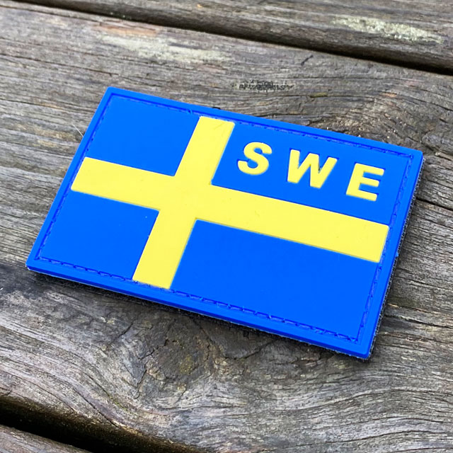 Sweden Flag OPS PVC Blue Yellow Patch