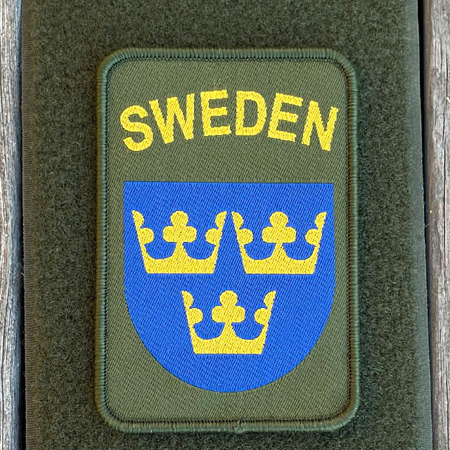 Sweden Hook Patch Green from TAC-UP GEAR on green loop fabric