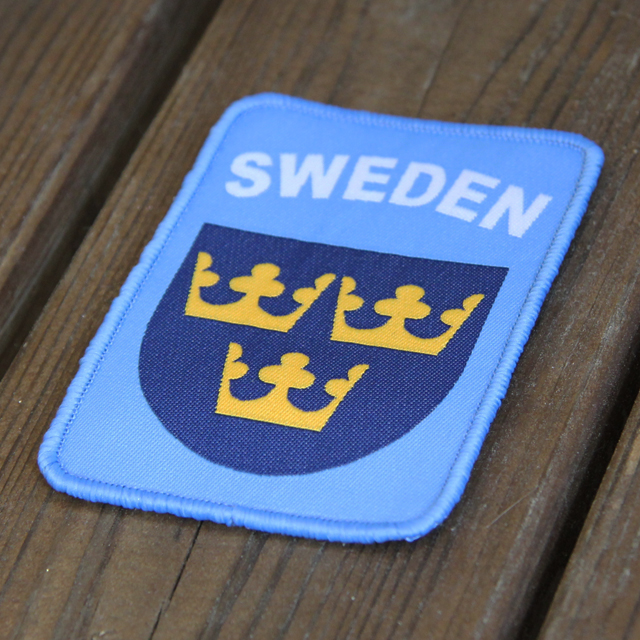 United Nation colored Sweden Hook Patch UN Blue.