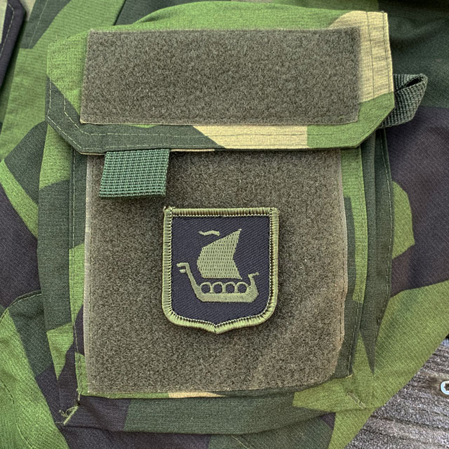 Vikingship Shield Hook Green and Black Patch on NCWR Jacket M90
