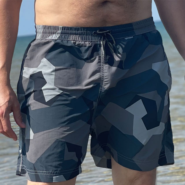 POSEIDON Swim Shorts M90 Grey seen from the front