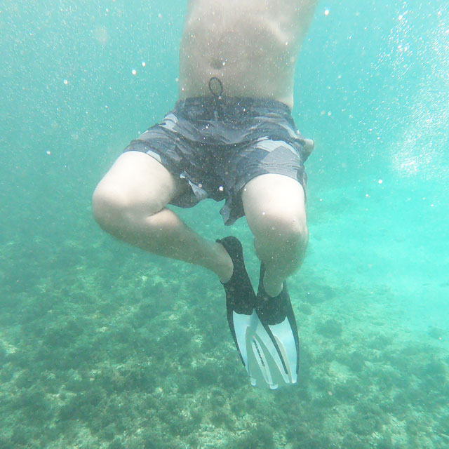 POSEIDON Swim Shorts M90 Grey from TAC-UP GEAR under water