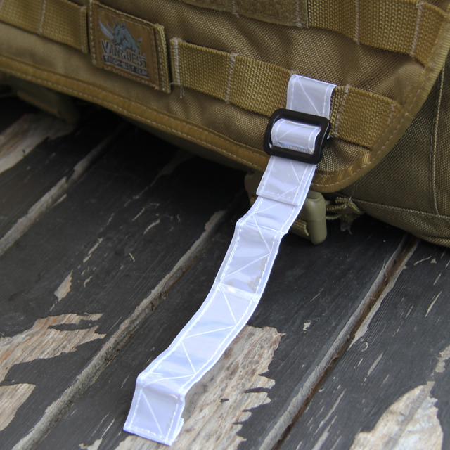 The Reflective Stripes fits molle and other similar flatbands.