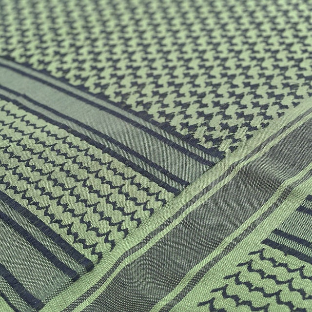 The pattern on a Shemagh Green/Black from TAC-UP GEAR